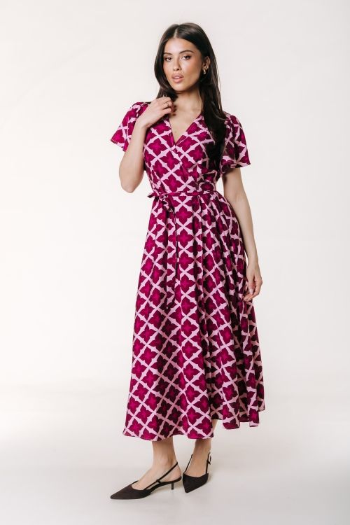 Ava Geo Real Wrap Maxi Dress | WD117684