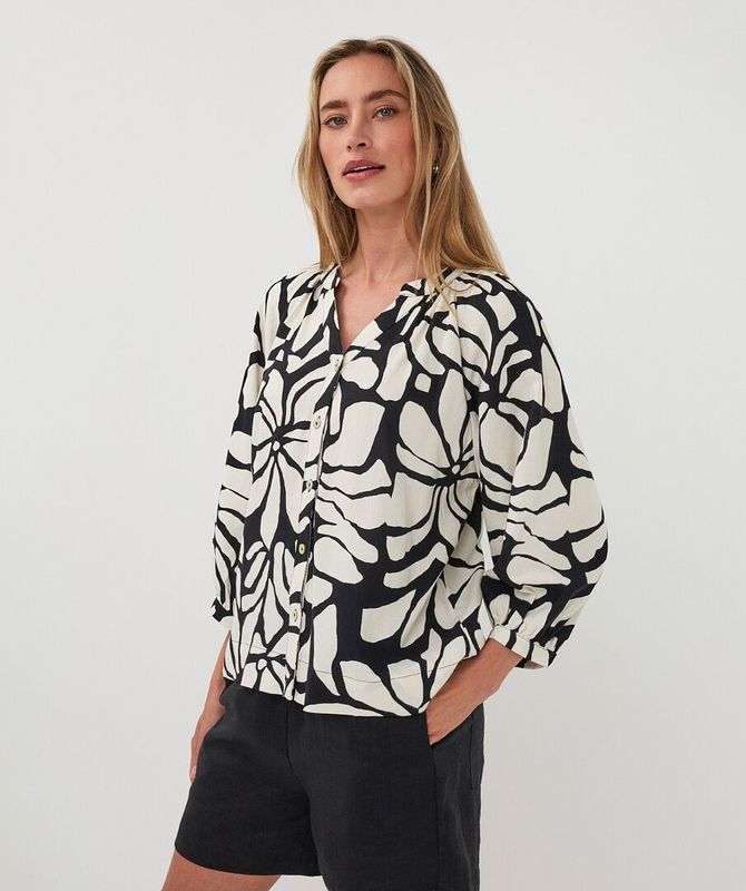 HS26.28211 | Blouse Sunset | Zwart