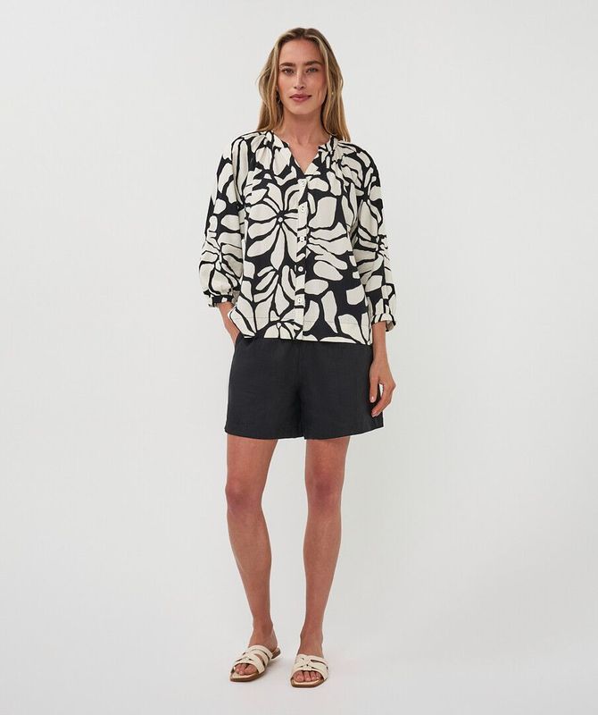 HS26.28211 | Blouse Sunset | Zwart
