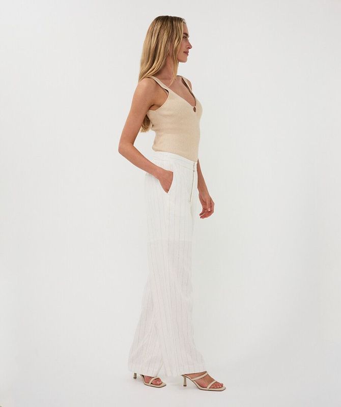 HS26.17201 | Pantalon Striped Linnen | Off White