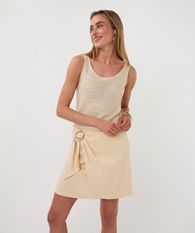 HS26.10232 | Skirt Wrap Buckle Crushed | Zand