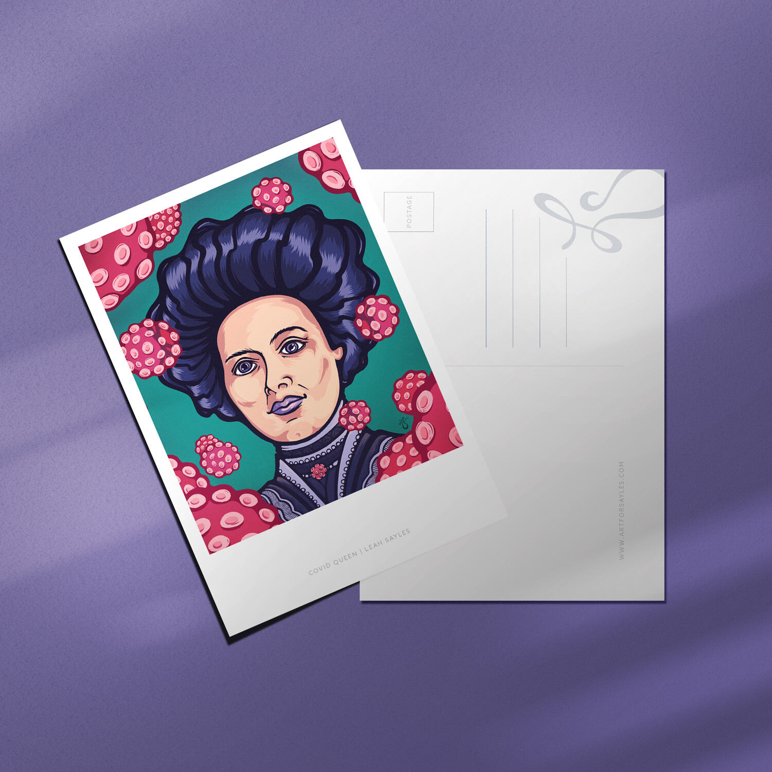 Covid Queen – 4x6" Postcard Covid Queen – 4x6" Postcard
