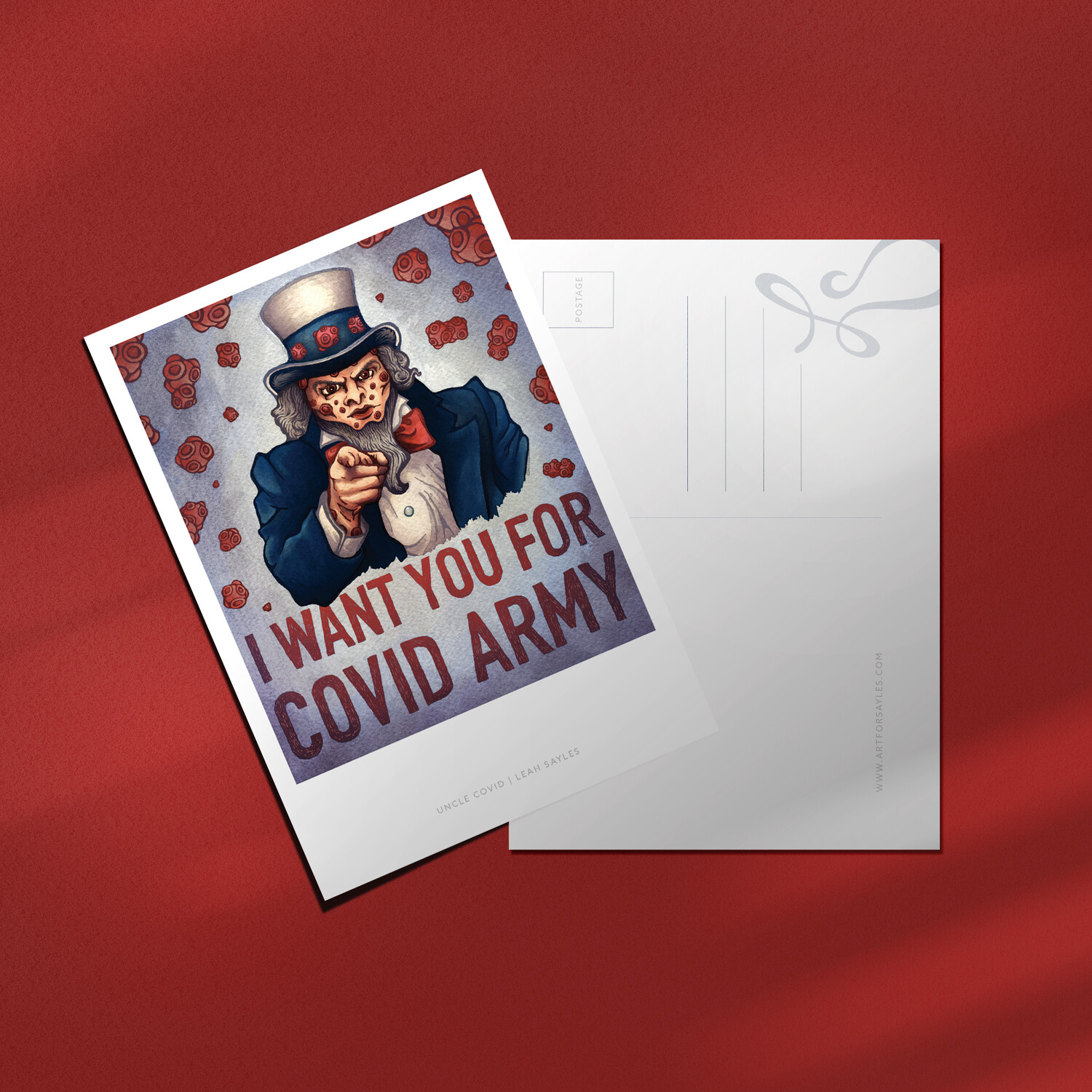 Uncle Covid – 4x6" Postcard Uncle Covid – 4x6" Postcard