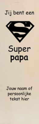Vaderdag Luxe Rood "Super papa"