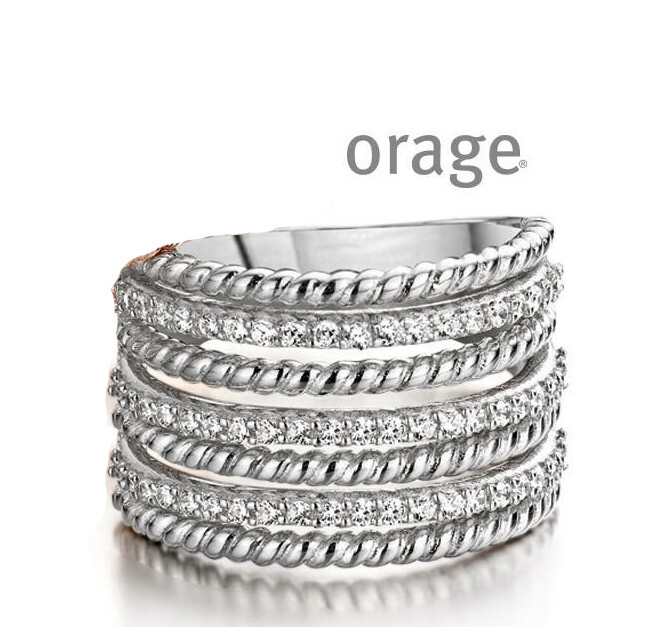 Orage ring AA119breed zilver