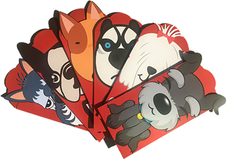 Doggie Red Gift Envelopes
