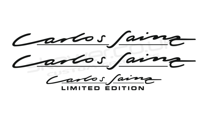Carlos Sainz Limited Edition decal set, UK spec