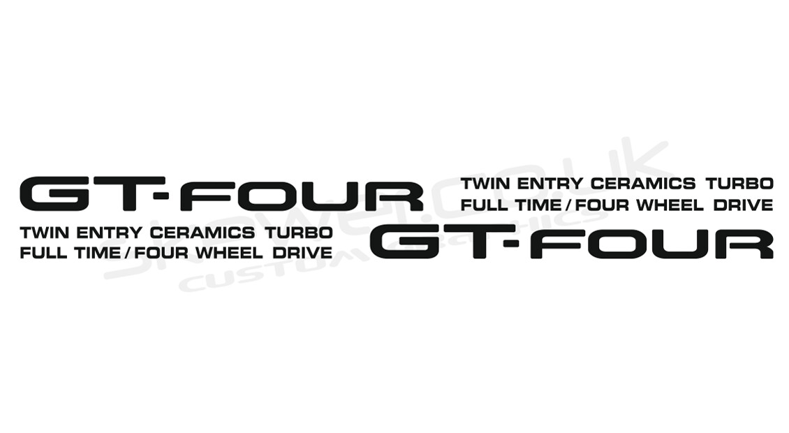 GT-Four side decals, JDM spec