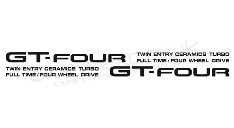 GT-Four side decals, JDM spec