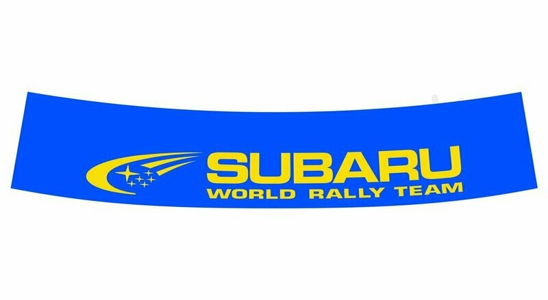 Subaru World Rally Team sunstrip