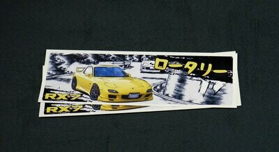 Initial D style manga slap: Rotary RX7