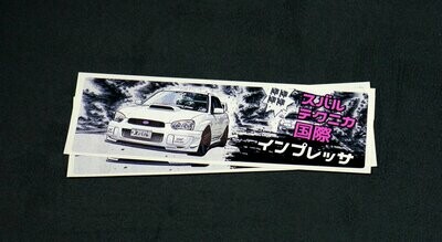 Initial D style manga slap: Impreza STI