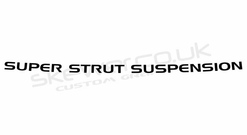 Super Strut Suspension rear screen decal