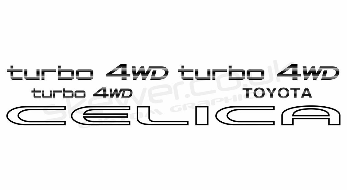 ST165 4WD Turbo UK spec decals