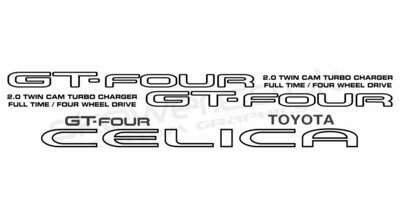 ST165 GT-Four JDM spec decals