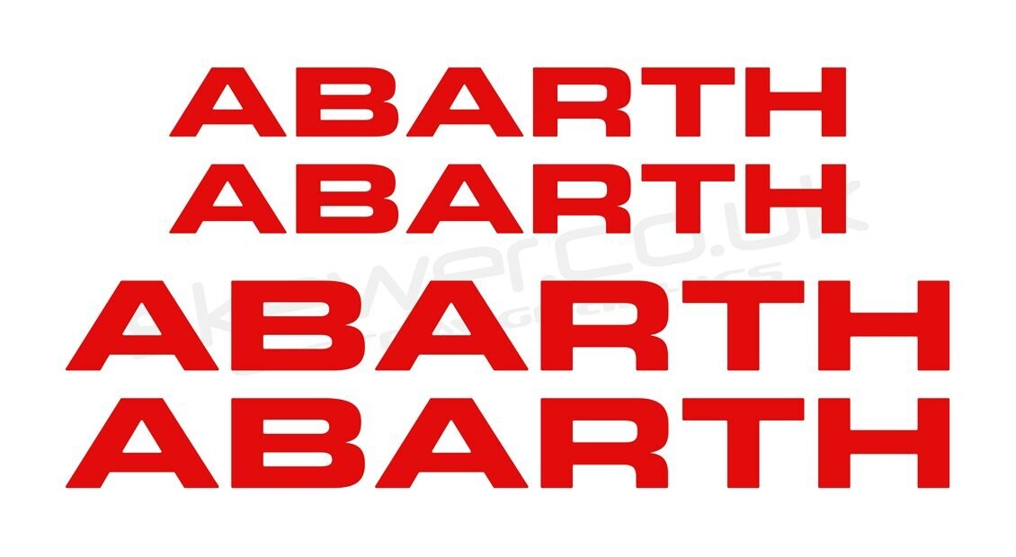 Abarth 500 / 595 / 695 Abarth Text Logos