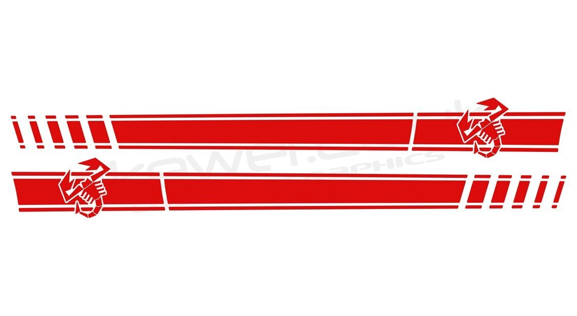 Abarth 124 Scorpion side stripes