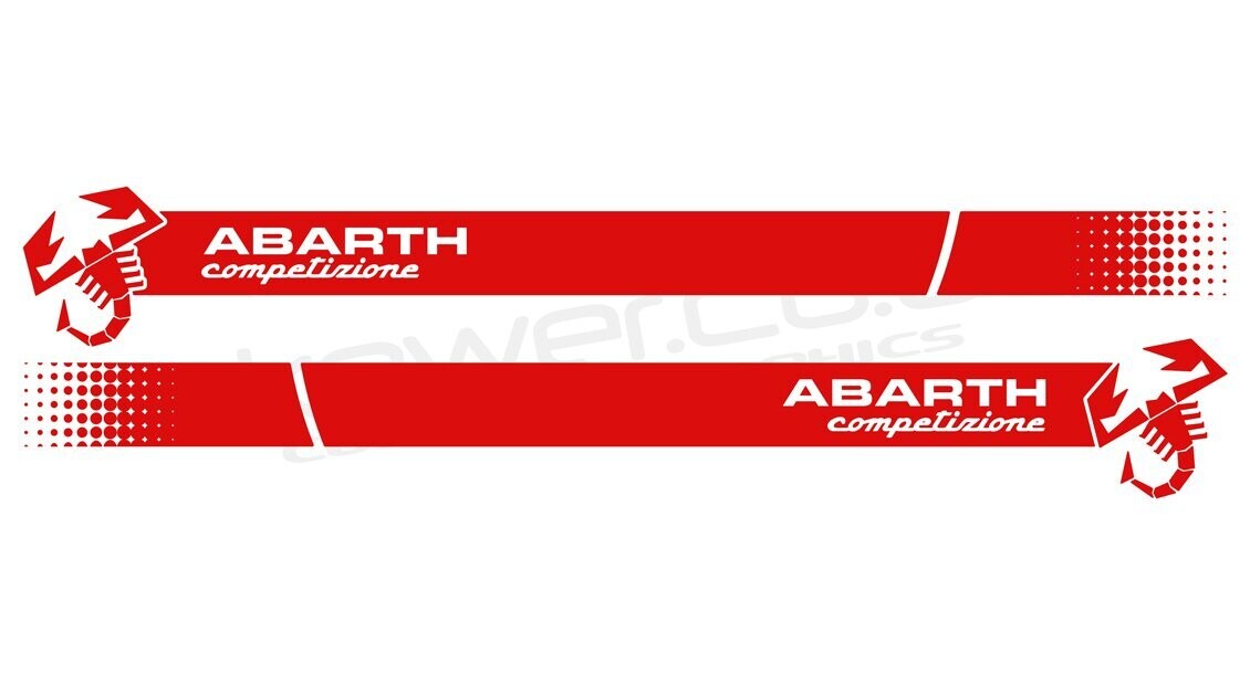 Abarth 500 / 595 / 695 Scorpion v2 side stripes, with model