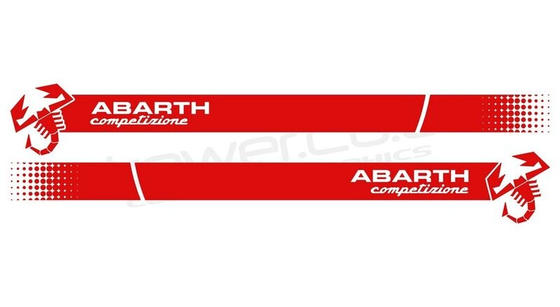 Abarth 500 / 595 / 695 Scorpion v2 side stripes, with model