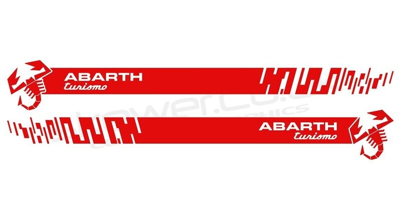 Abarth 500 / 595 / 695 Scorpion v3 side stripes, with model