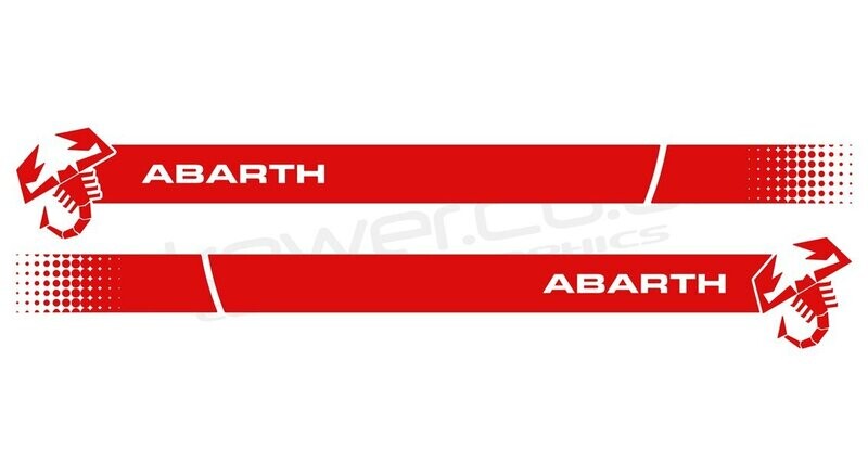 Abarth 500 / 595 / 695 Scorpion v2 side stripes, plain