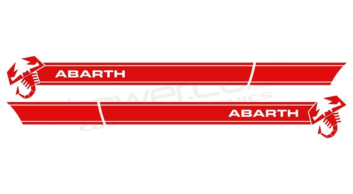 Abarth 500 / 595 / 695 Scorpion v1 side stripes, plain