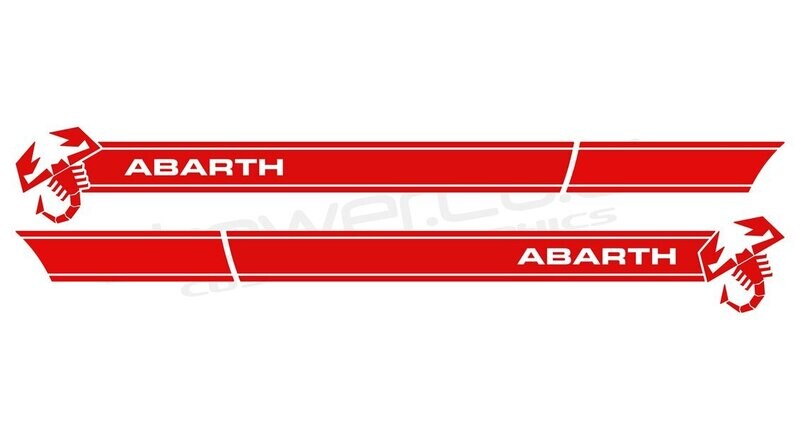 Abarth 500 / 595 / 695 Scorpion v1 side stripes, plain