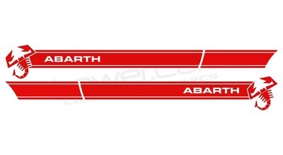 Abarth 500 / 595 / 695 Scorpion v1 side stripes, plain