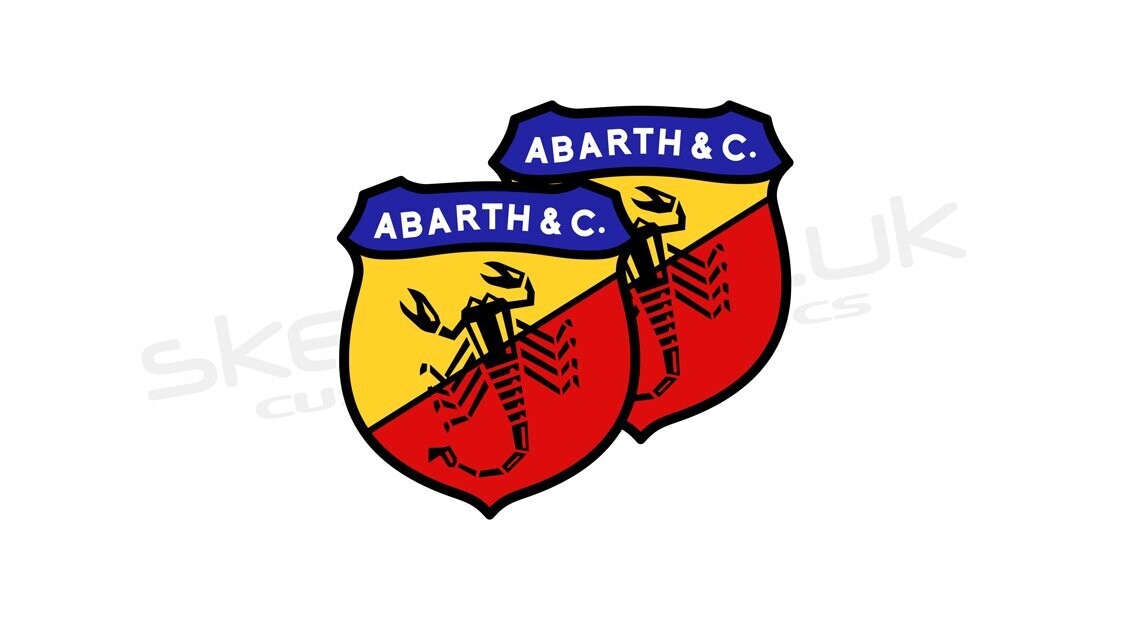Abarth Wing Badges; Retro style