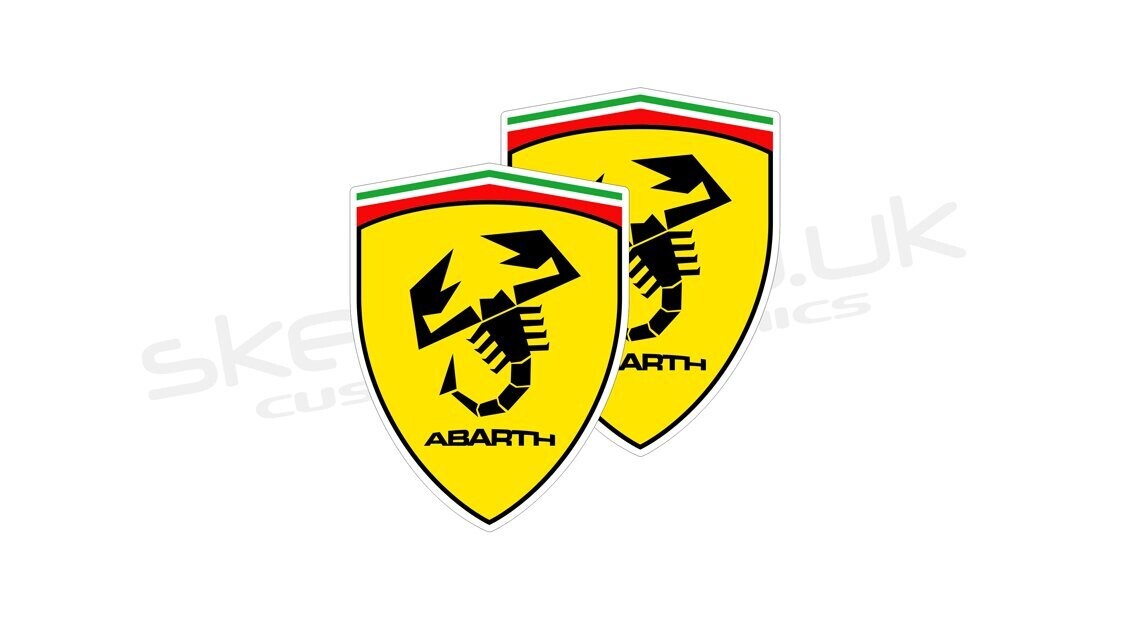 Abarth Wing Badges; Ferrari style