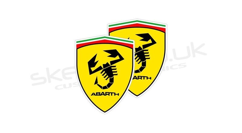 Abarth Wing Badges; Ferrari style