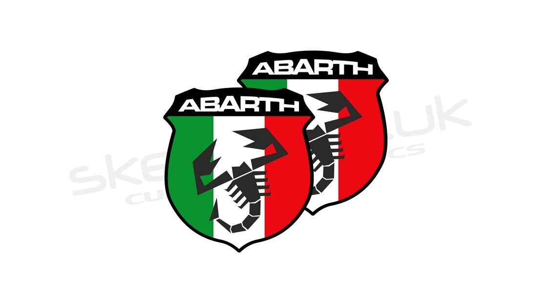 Abarth Wing Badges; Italian flag style