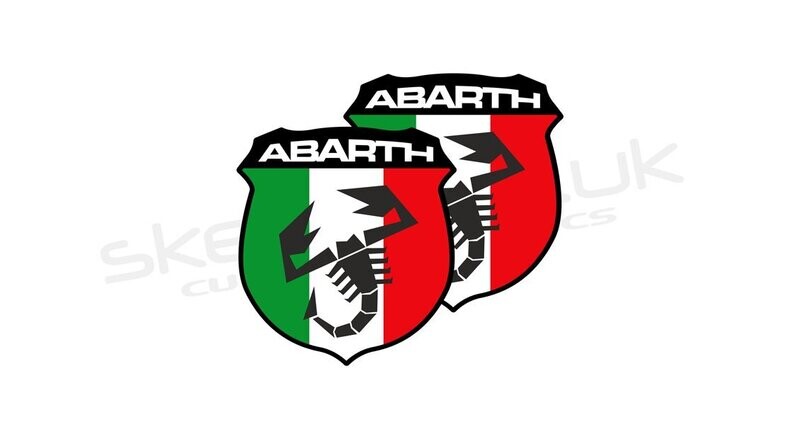 Abarth Wing Badges; Italian flag style