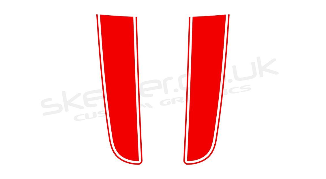 Abarth 500 / 595 / 695 Bonnet Stripes; Twin Abarth 500 / 595 / 695 Bonnet Stripes; Twin