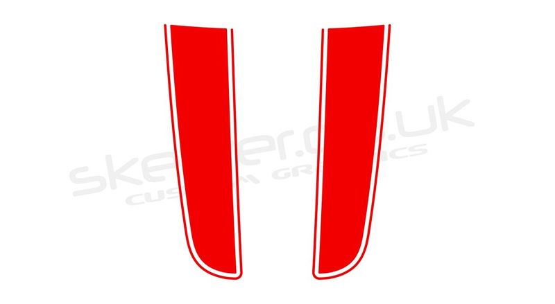 Abarth 500 / 595 / 695 Bonnet Stripes; Twin