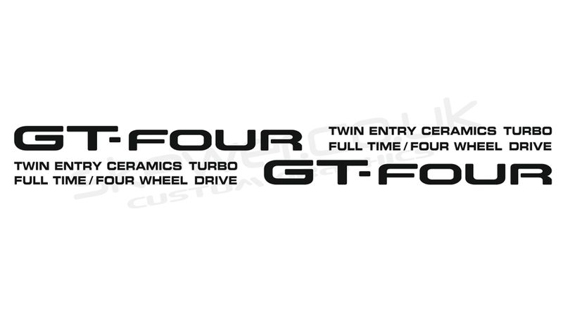 GT-Four side decals, JDM spec