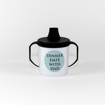 Drinkbeker "dinner date with dad" (mint)