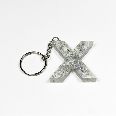 Resin sleutelhanger - letter X