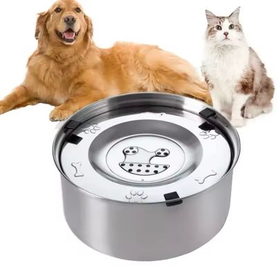 Grote capaciteit roestvrijstalen waterdispensen, geen lekkage anti-splash waterdispenser, anti-slip kom voor honden of katten