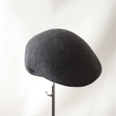 Ascot pet in wolvilt - grijs gemelieerd - casquette en feutre de laine