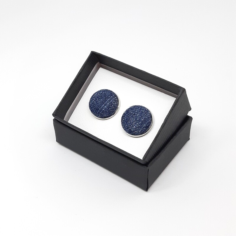 Denim cufflinks