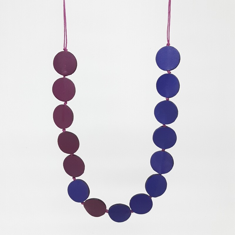 halssnoer Ariana in violet en aubergine