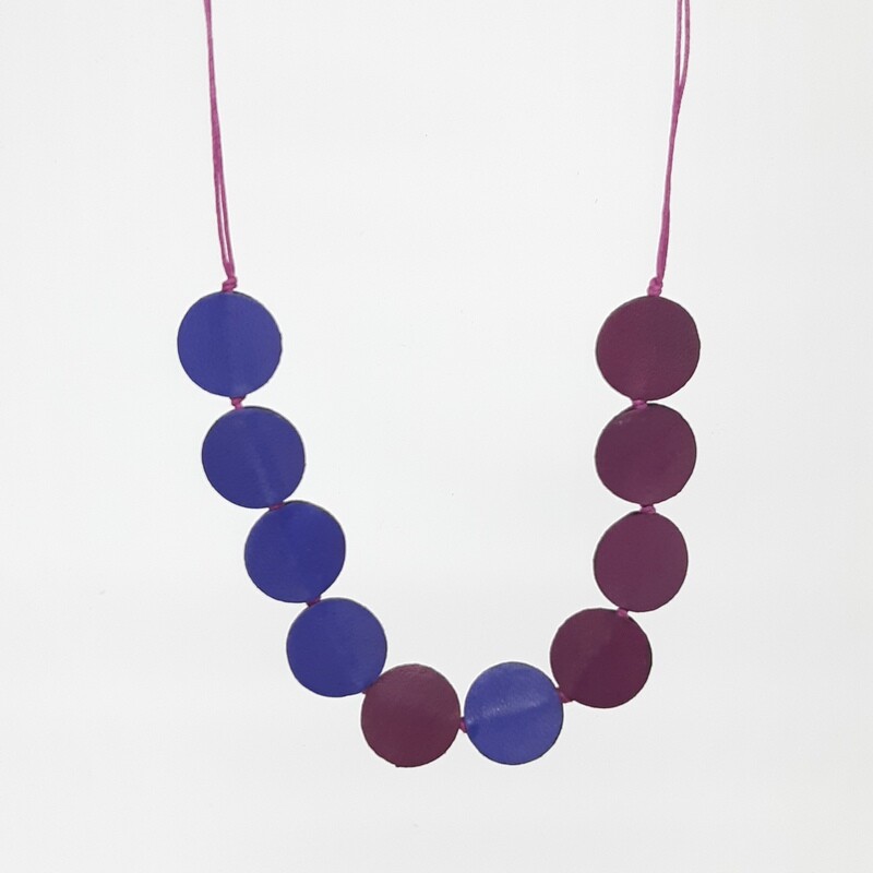 halssnoer Amalia in violet en aubergine