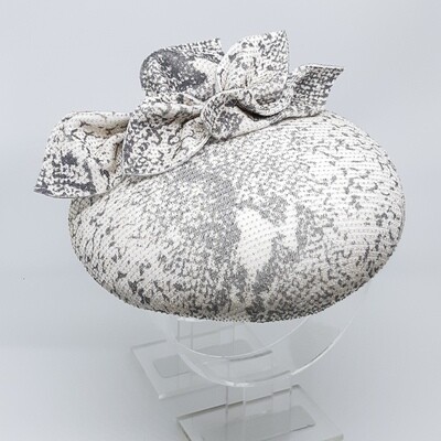 Fascinator - mini beret in stof met print