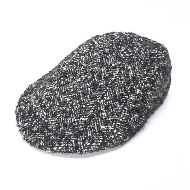 Winter pet in olijf grijze bouclé - mt 57