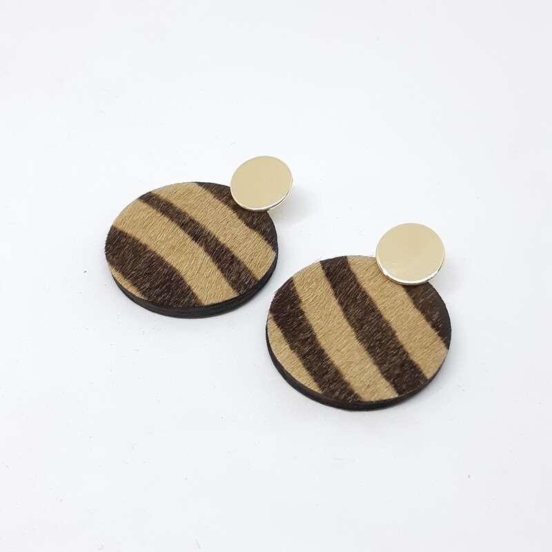 Oorbellen met wildprint - okapi