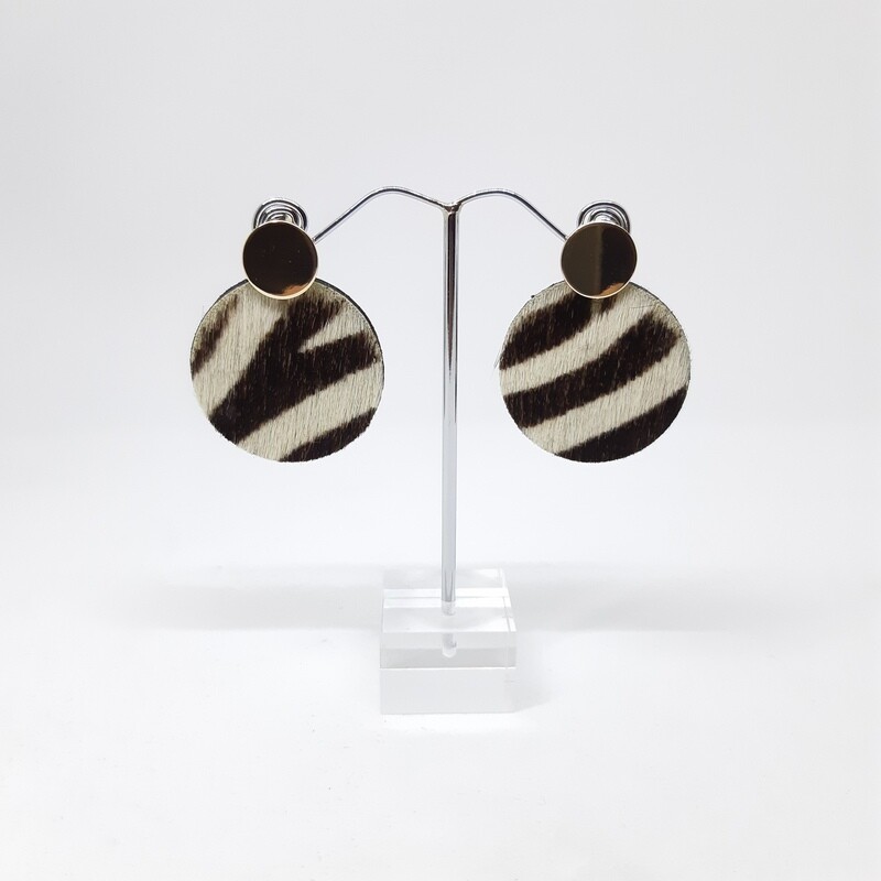 Oorbellen met wildprint - zebra