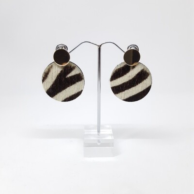 Oorbellen met wildprint - zebra