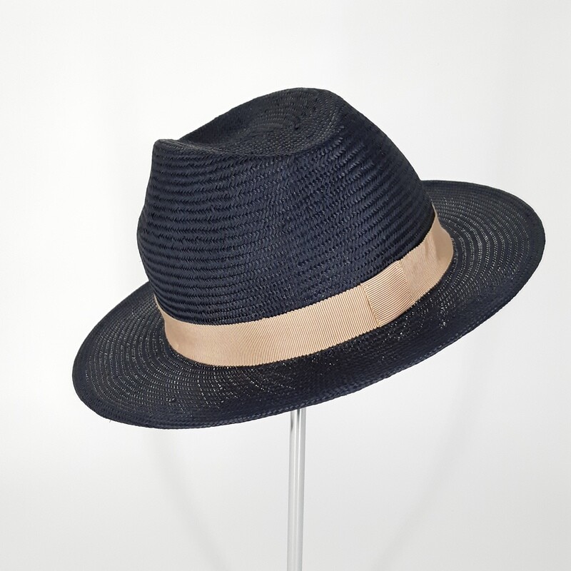 Fedora hoed in parasisal met kleine rand - blauw