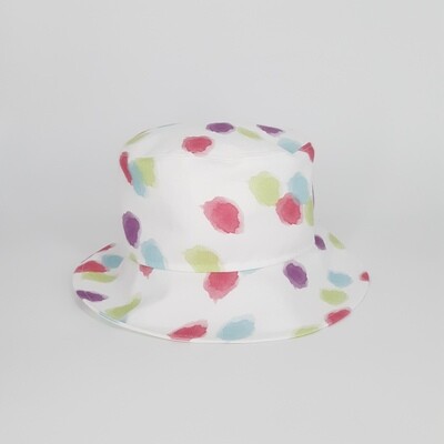 Bucket hoed met pastel vlekken